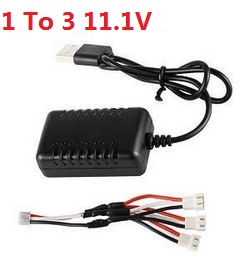 Wltoys XK WL916 WL916-A USB charger + 1 to 3 wire 11.1V