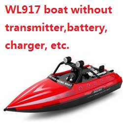 Wltoys XK WL917 RC Boat without transmitter, battery, charger, etc. Red
