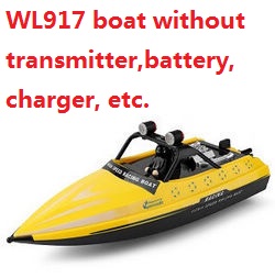 Wltoys XK WL917 RC Boat without transmitter, battery, charger, etc. Yellow