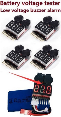 Wltoys XK 104016 104018 XKS WL Tech Lipo battery voltage tester low voltage buzzer alarm Low-voltage BB Warning Buzzer (1-8s) 4pcs