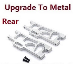 Wltoys XK 104016 104018 XKS WL Tech upgrade to metal rear lower swing arm Silver