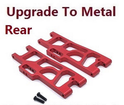 Wltoys XK 104016 104018 XKS WL Tech upgrade to metal rear lower swing arm Red
