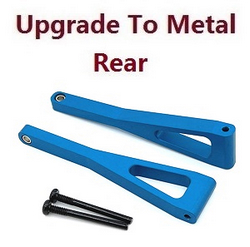 Wltoys XK 104016 104018 XKS WL Tech upgrade to metal bigfoot rear upper swing arm Blue