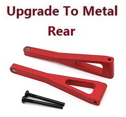 Wltoys XK 104016 104018 XKS WL Tech upgrade to metal bigfoot rear upper swing arm Red