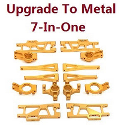 Wltoys XK 104016 104018 XKS WL Tech upgrade to metal accessories group 7-In-One kit Gold