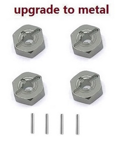 Wltoys XK 104016 104018 XKS WL Tech upgrade to metal hexagon wheel seat adapter Titanium color