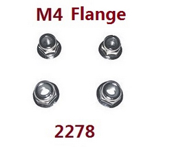 Wltoys XK 104016 104018 XKS WL Tech M4 flange locking nuts group 2278