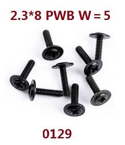 Wltoys XK 104016 104018 XKS WL Tech cross pan head screws 2.3*8 pwb w=5 sets 0129