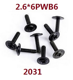 Wltoys XK 104016 104018 XKS WL Tech 2.6*6pwb6 screws set 2031