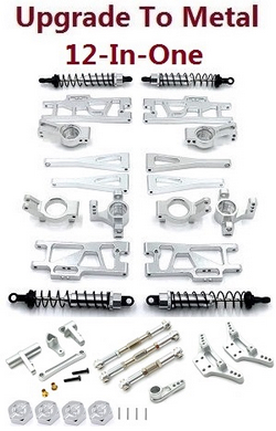 Wltoys XK 104019 12-In-one upgrade to metal parts kit (Silver)