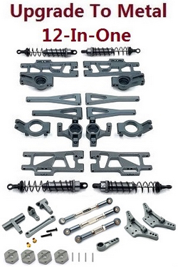 Wltoys XK 104019 12-In-one upgrade to metal parts kit (Titanium color)