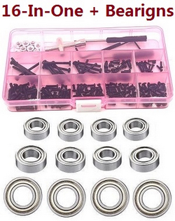 Wltoys XK 104016 104018 XKS WL Tech 16-In-One screws box set + bearings set