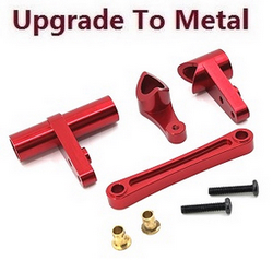 Wltoys XK 104016 104018 XKS WL Tech upgrade to metal steering linkage arm assembly Red