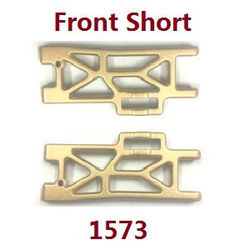 Wltoys XK 104019 bigfoot front lower arm assembly 1573 Gold metal