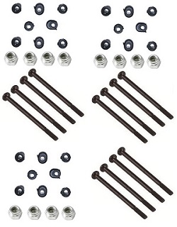 Wltoys 124007 fixed screws + m2.5 nuts + front and rear swing arm bushing set 3sets - Click Image to Close