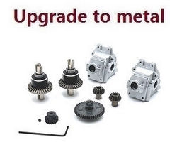 Wltoys 124007 differential mechanism + driving gear + Main gear + Motor gear + Wave box kit Metal Silver