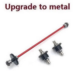 Wltoys 124007 differential mechanism and driven shaft module kit Metal Red