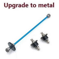 Wltoys 124007 differential mechanism and driven shaft module kit Metal Blue