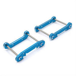Wltoys 124007 front and rear swing arm reinforcement and fixed pin Blue - Click Image to Close