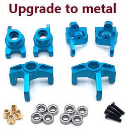 Wltoys 124007 4-In-one upgrade to metal parts kit (Blue)