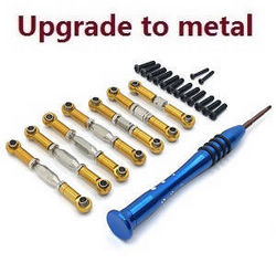 Wltoys 124007 connect rod set upgrade to metal Gold
