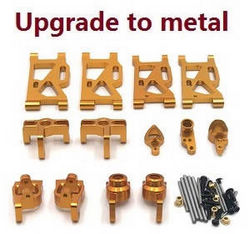 Wltoys 124007 6-In-one upgrade to metal parts kit (Gold)
