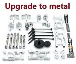 Wltoys 124007 11-In-one upgrade to metal parts kit (Silver)