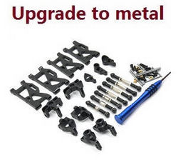 Wltoys 124007 7-In-one upgrade to metal parts kit (Black) - Click Image to Close
