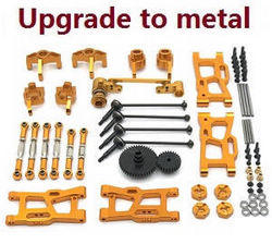 Wltoys 124007 11-In-one upgrade to metal parts kit (Gold)