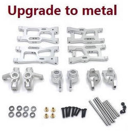 Wltoys 124007 6-In-one upgrade to metal parts kit (Silver) - Click Image to Close