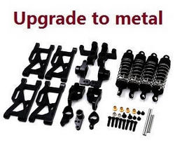 Wltoys 124007 6-In-one upgrade to metal parts kit (Black)