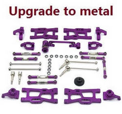 Wltoys 124007 11-In-one upgrade to metal parts kit (Purple) - Click Image to Close