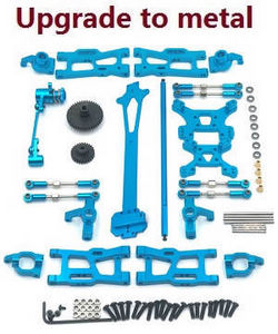 Wltoys 124007 12-In-one upgrade to metal parts kit (Blue) - Click Image to Close