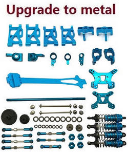 Wltoys 124007 17-In-one upgrade to metal parts kit (Blue) - Click Image to Close