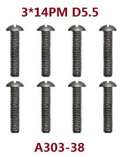 Wltoys 124007 screws set 3*14pm A303-38 - Click Image to Close
