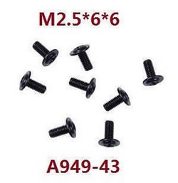 Wltoys 124007 screws set 2.5*6*6 A949-43