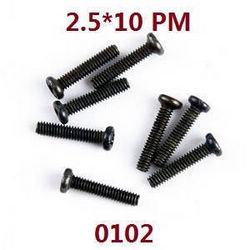 Wltoys 124007 screws set 2.5*10pm 0102 - Click Image to Close