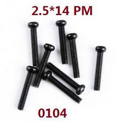 Wltoys 124007 screws set 2.5*14pm 0104 - Click Image to Close