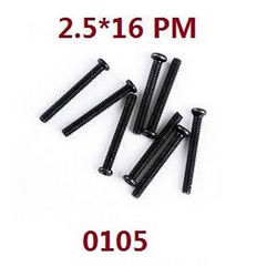 Wltoys 124007 screws set 2.5*16pm 0105 - Click Image to Close