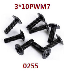 Wltoys 124007 screws set 3*10pwm7 0255 - Click Image to Close