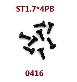 Wltoys 124007 screws set 1.7*4pb 0416 - Click Image to Close