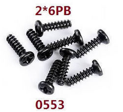 Wltoys 124007 screws set 2*6pb 0553 - Click Image to Close
