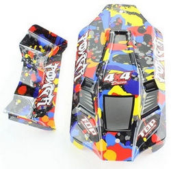 Wltoys 124007 car shell and tail wing (Colorful)