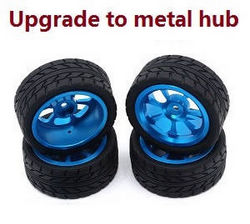 Wltoys 124007 upgrade to metal hub tires (Blue) - Click Image to Close