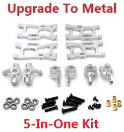 Wltoys 144011 XKS WL Tech XK upgrade to metal accessories group 5-In-One kit Silver