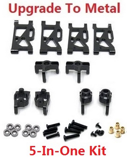 Wltoys 144011 XKS WL Tech XK upgrade to metal accessories group 5-In-One kit Black