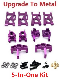 Wltoys 144011 XKS WL Tech XK upgrade to metal accessories group 5-In-One kit Purple