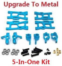 Wltoys 144011 XKS WL Tech XK upgrade to metal accessories group 5-In-One kit Blue