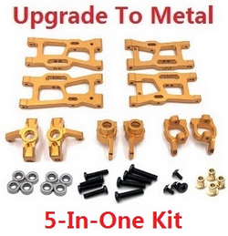 Wltoys 144011 XKS WL Tech XK upgrade to metal accessories group 5-In-One kit Gold
