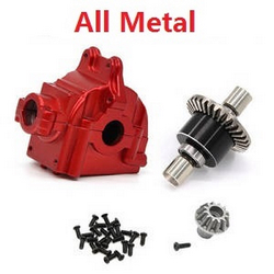 Wltoys 144011 XKS WL Tech XK upgrade to all metal differential mechanism with dirving gear and wave box Red